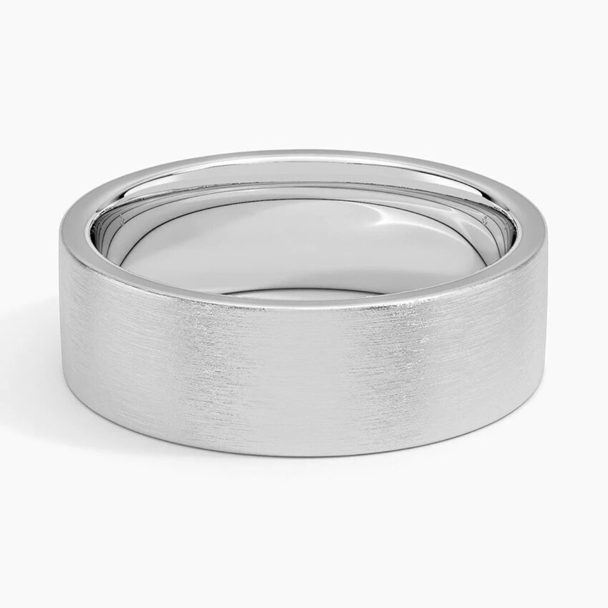 Men's 7mm Brushed Matte Cigar Wedding Band