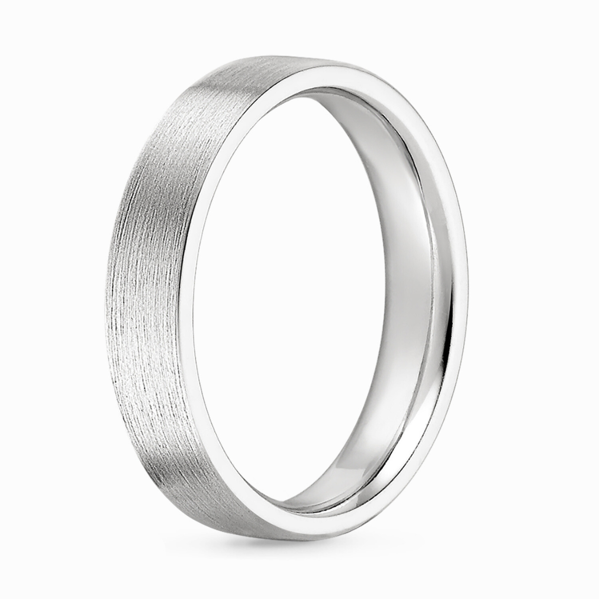 Men's 7mm Brushed Matte Cigar Wedding Band