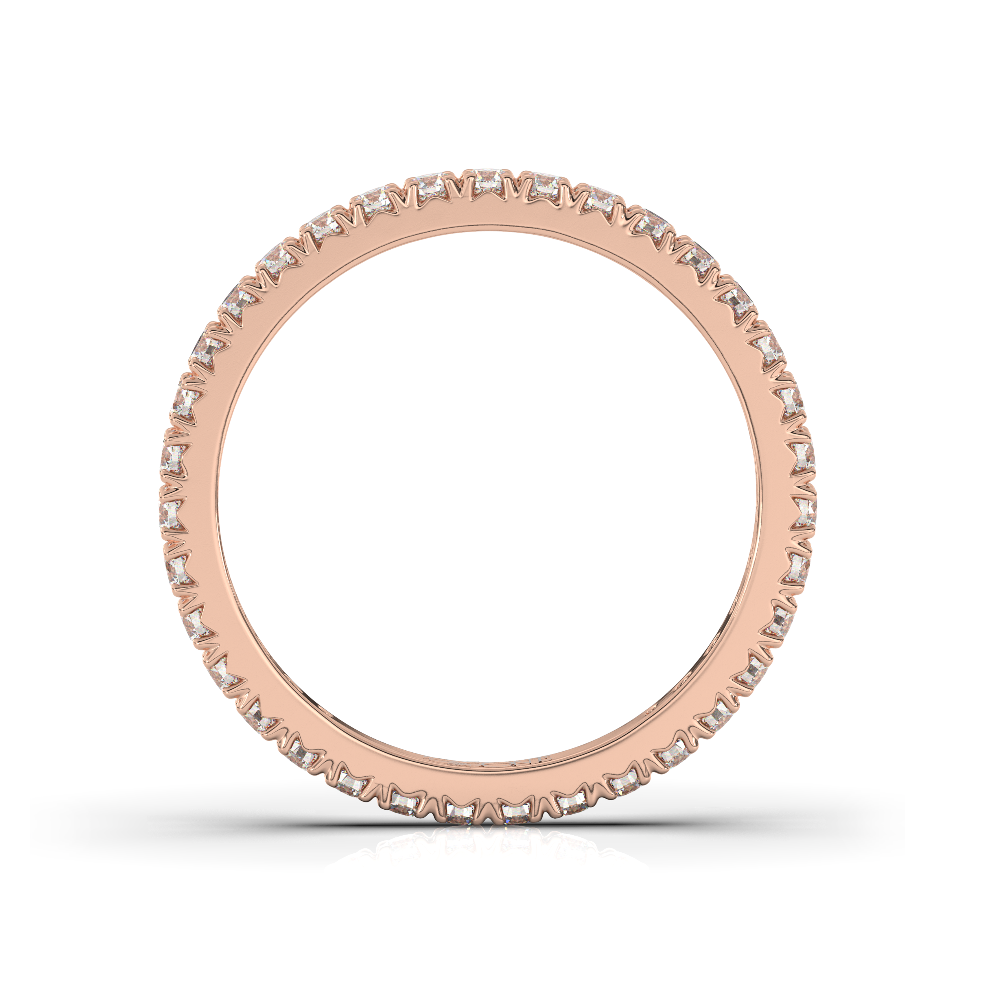 The One Diamonds Full Eternity Pave Band Rose Gold