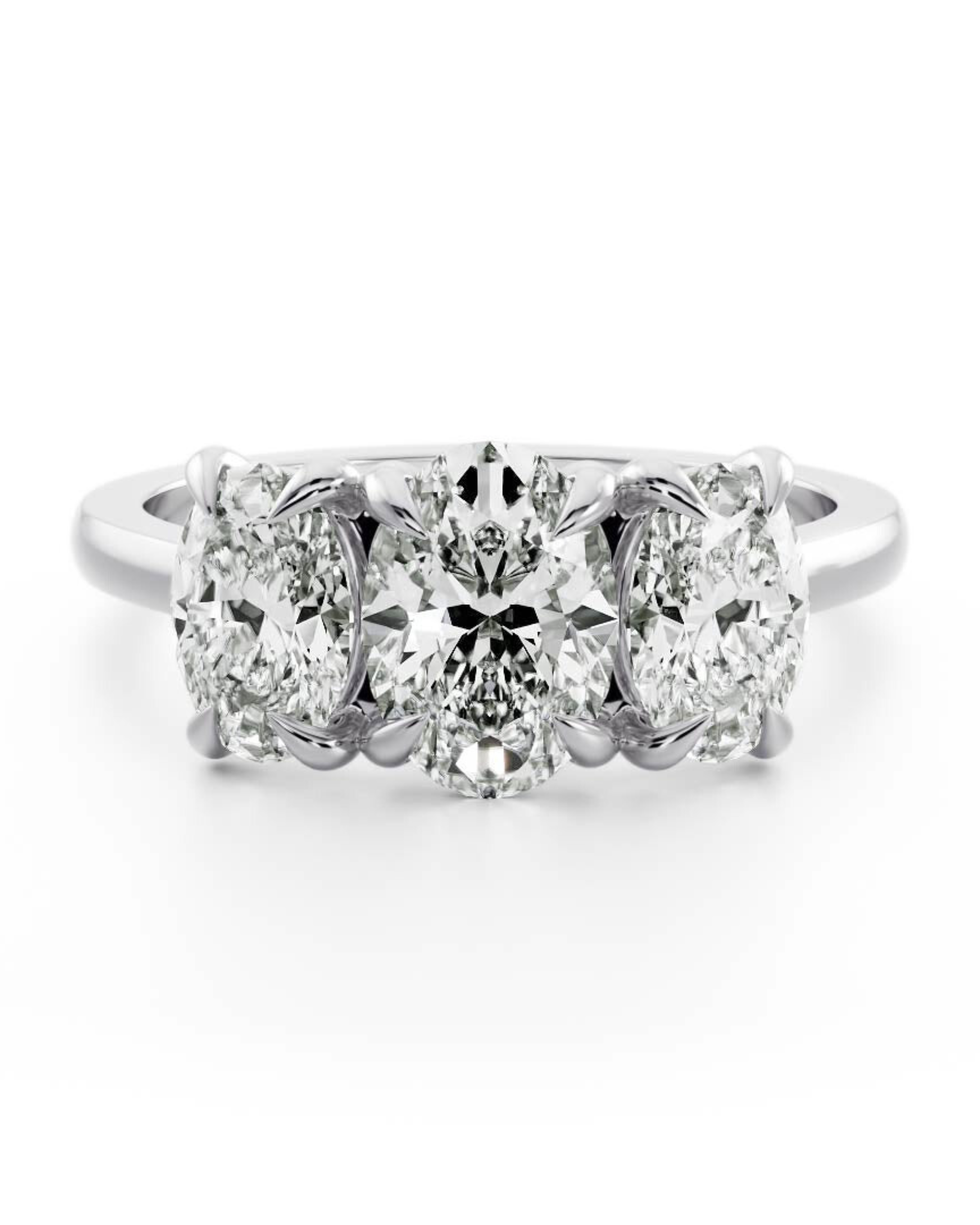 Classic Oval Trilogy White Gold