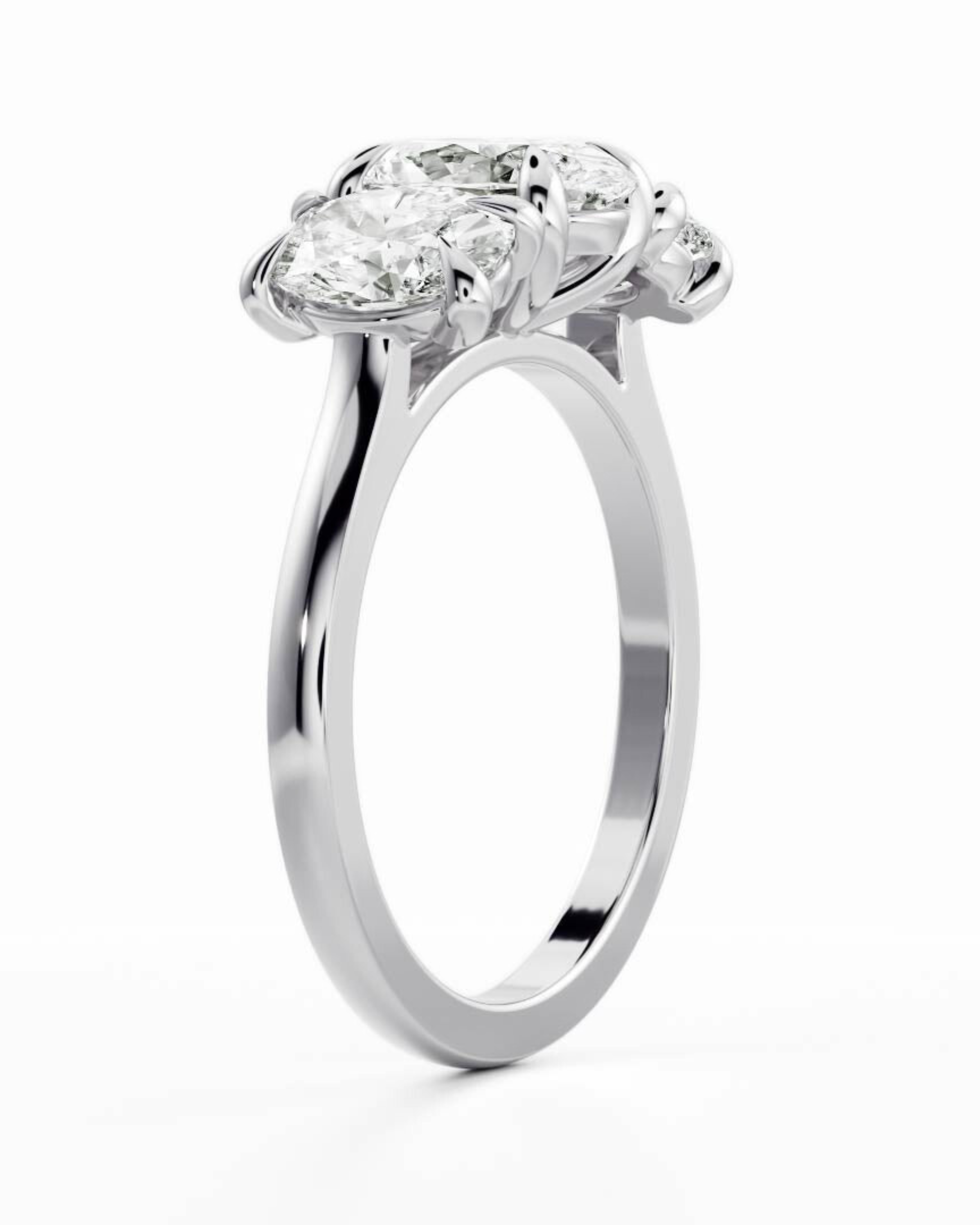 Classic Oval Trilogy White Gold