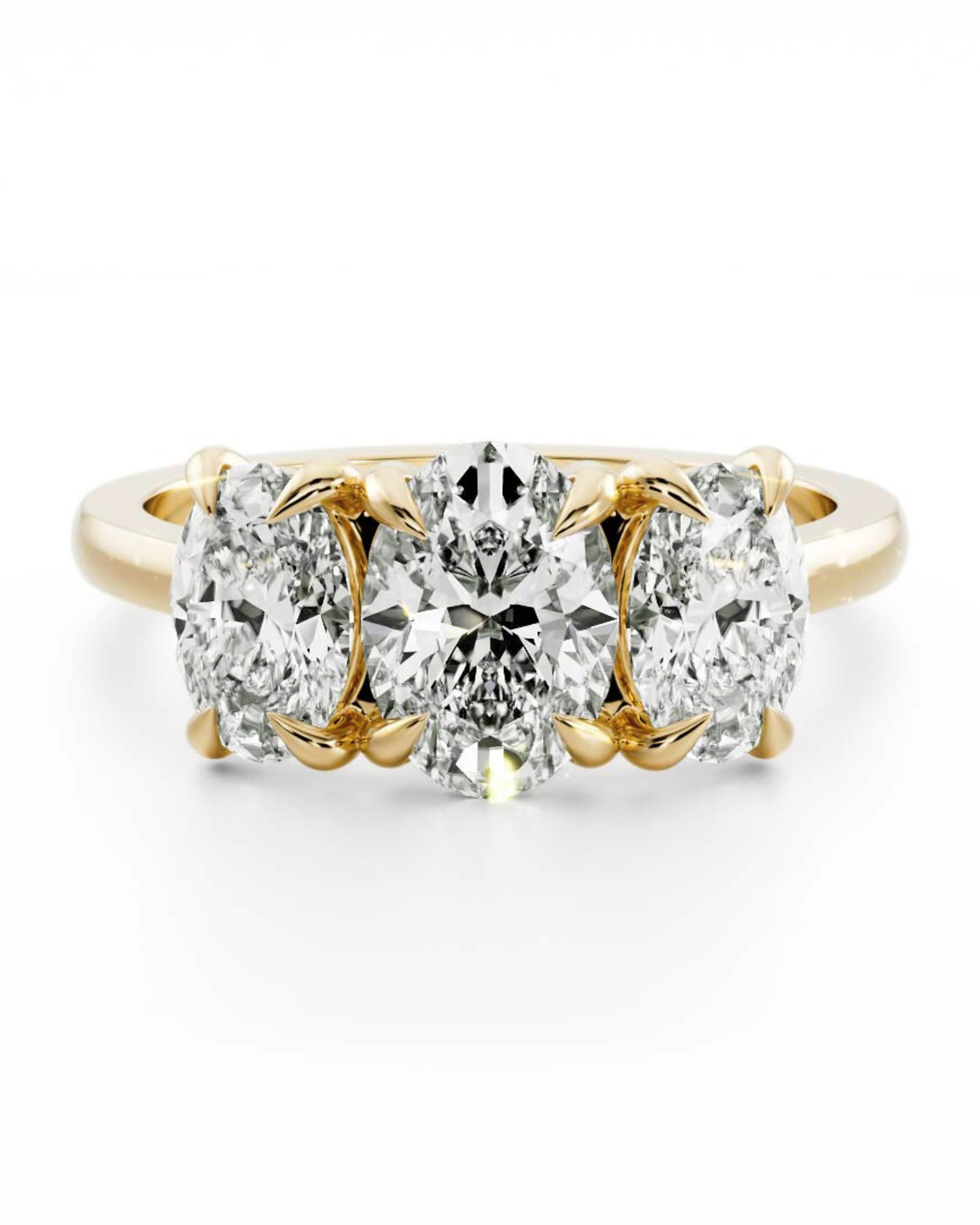 Classic Oval Trilogy Yellow Gold