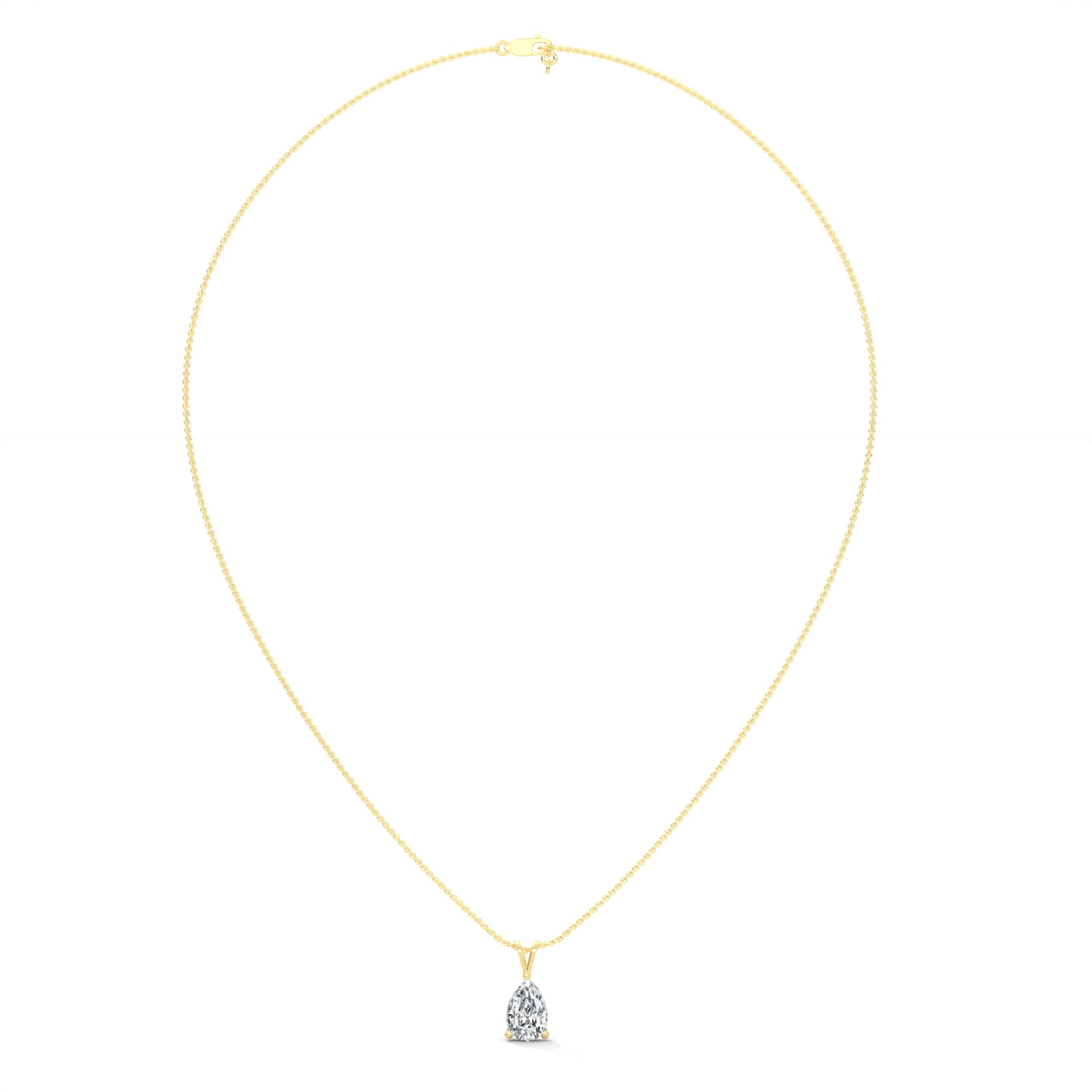Classic Pear Pendant Yellow Gold