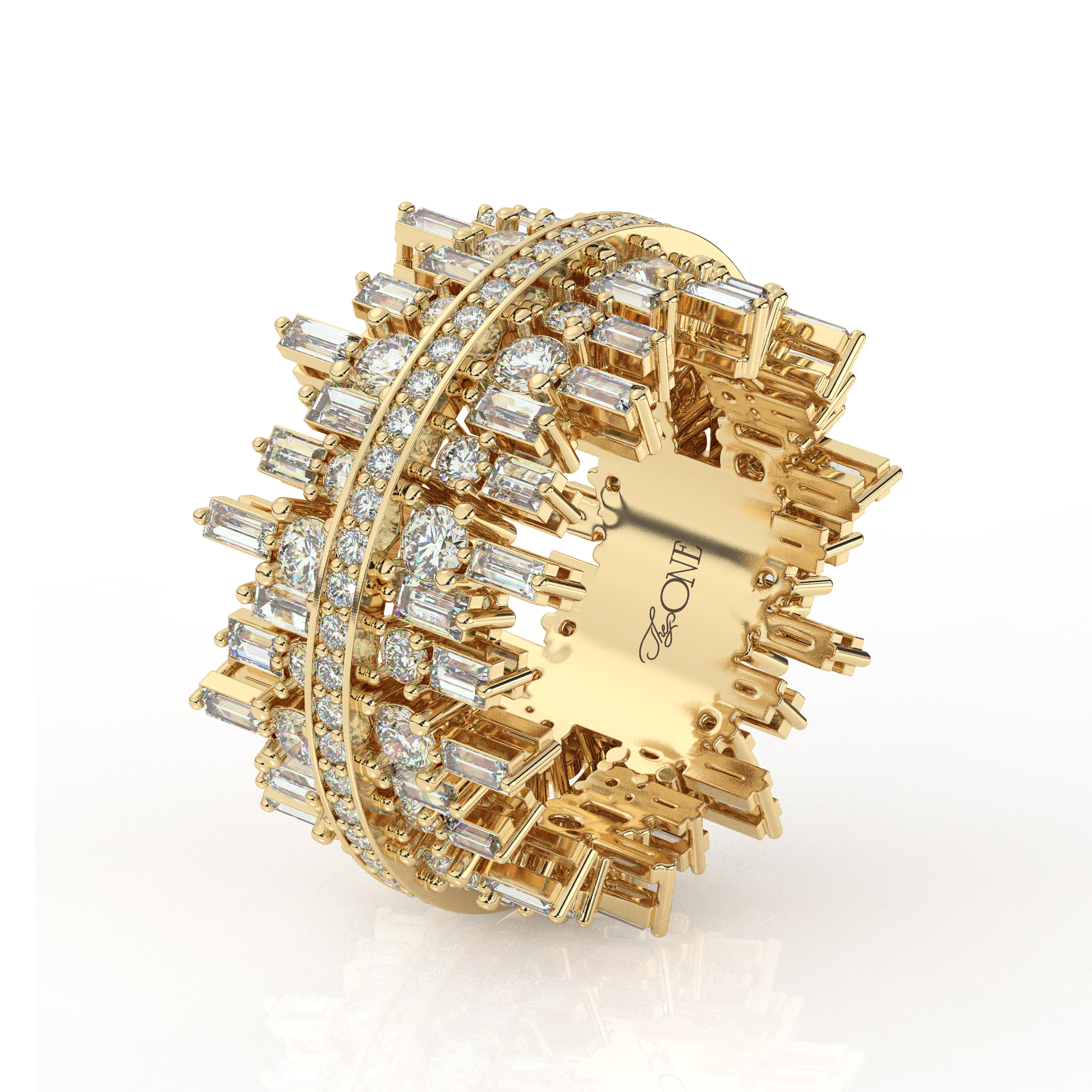 Crown Style Dress Ring Yellow Gold