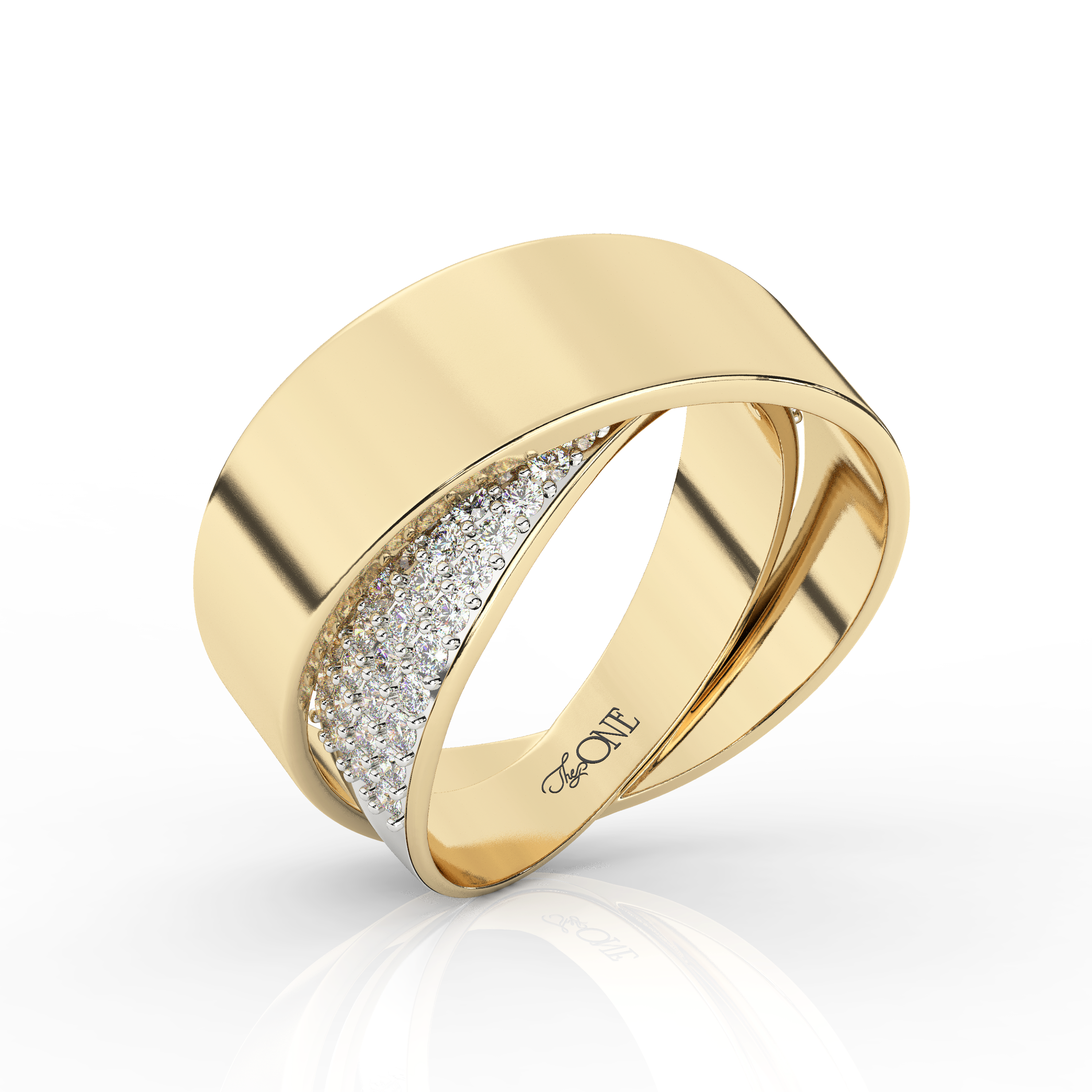 Diamond Band Yellow Gold