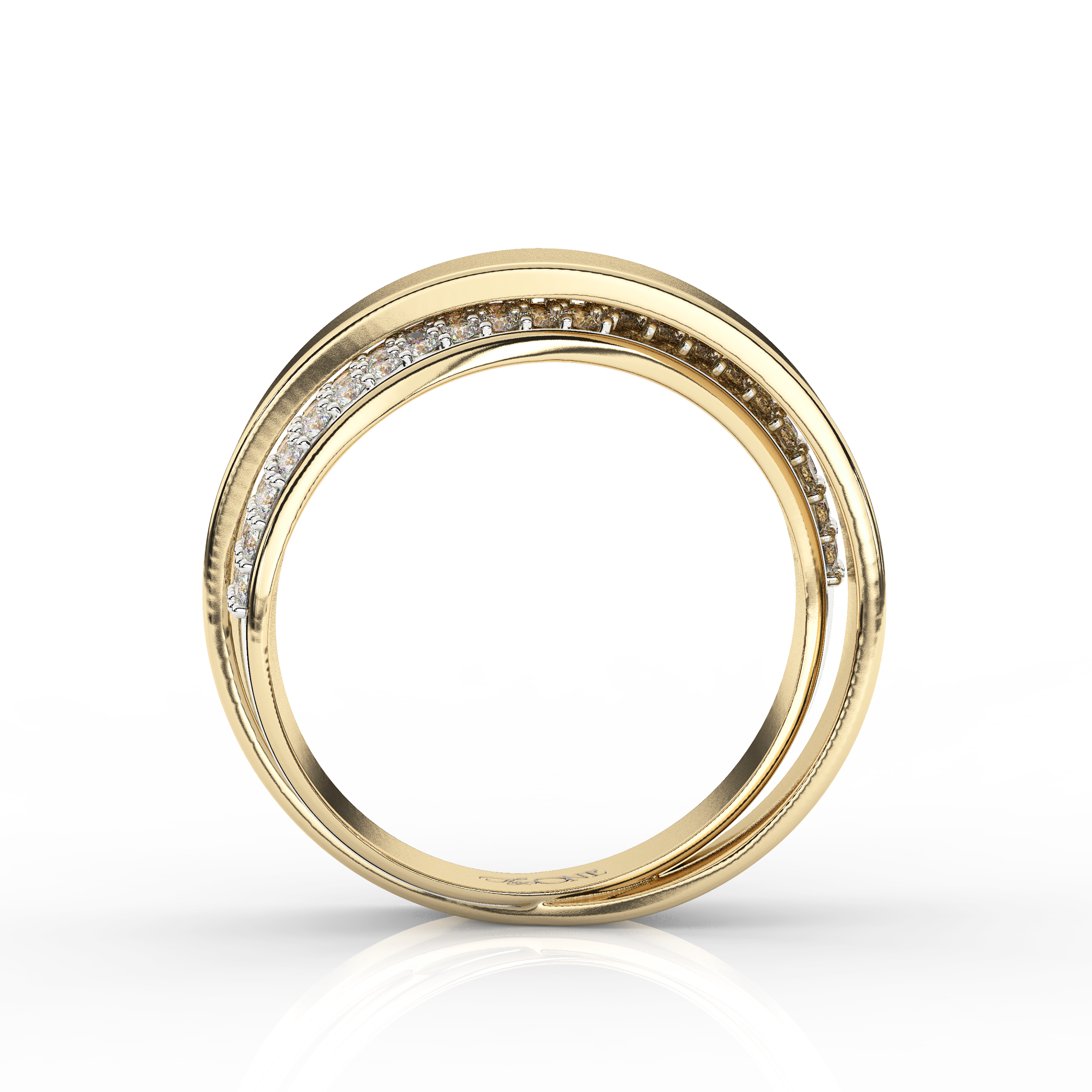 Diamond Band Yellow Gold