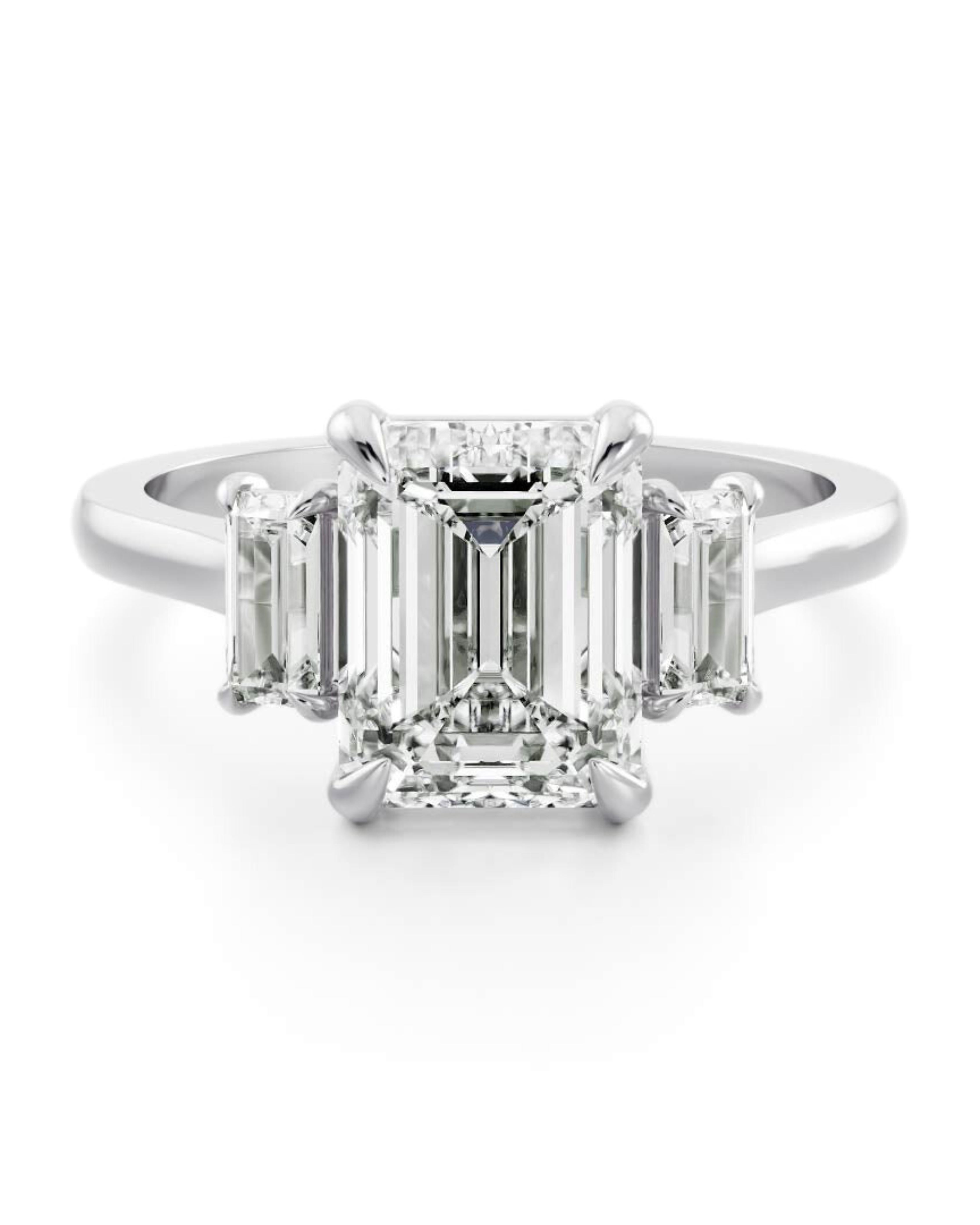 Emerald Diamond Trilogy White Gold