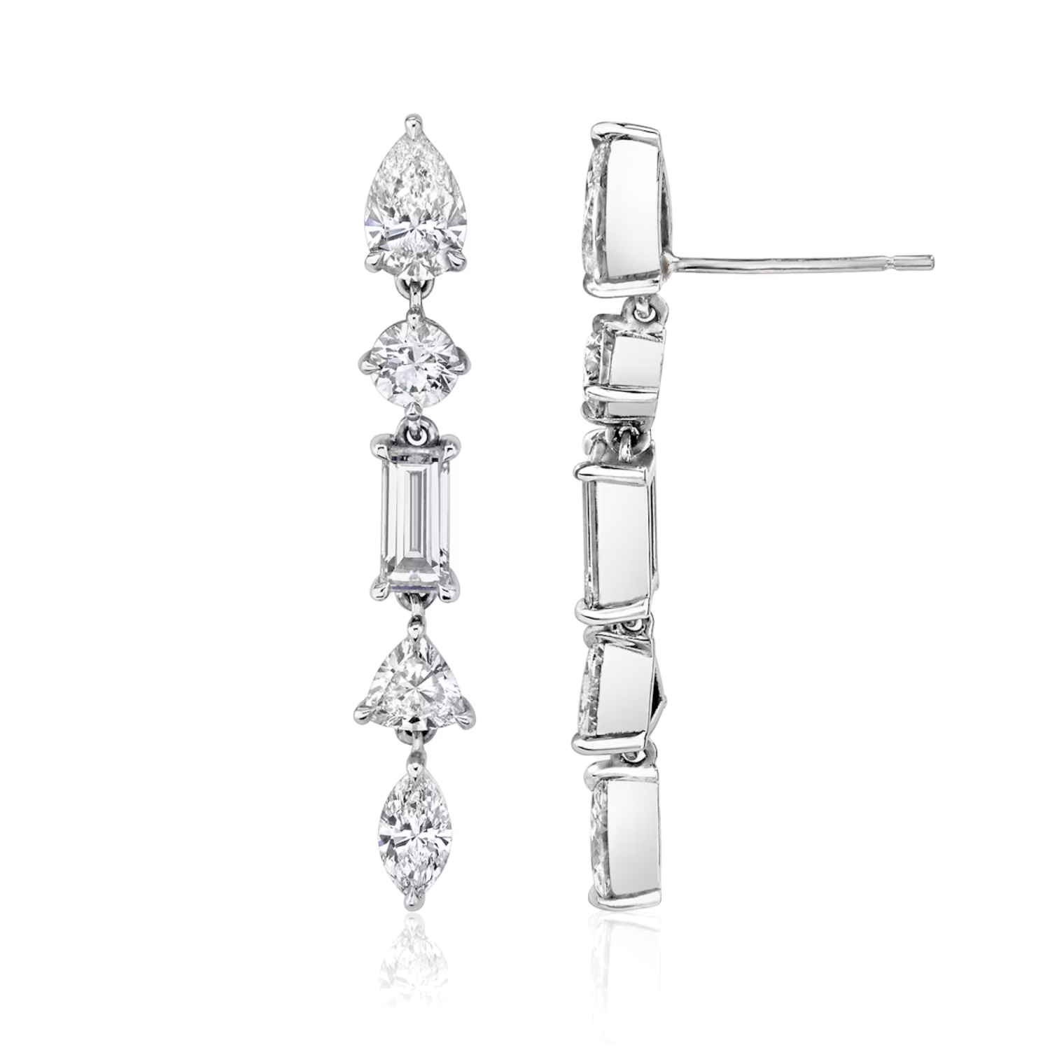 Multi Drop Earrings Sterling Silver