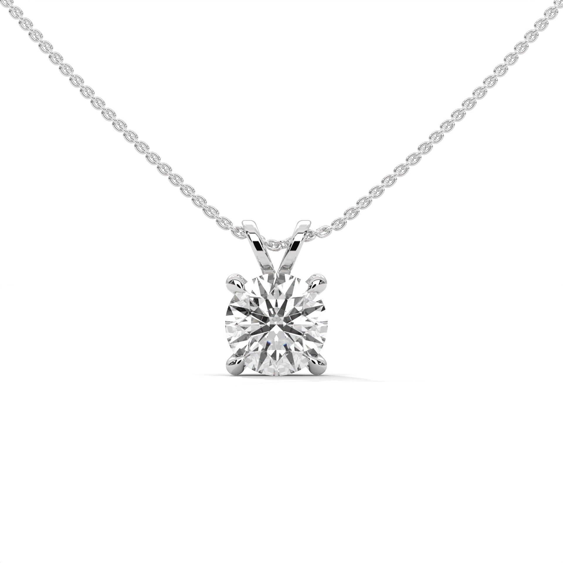 Round Brilliant Pendant White Gold