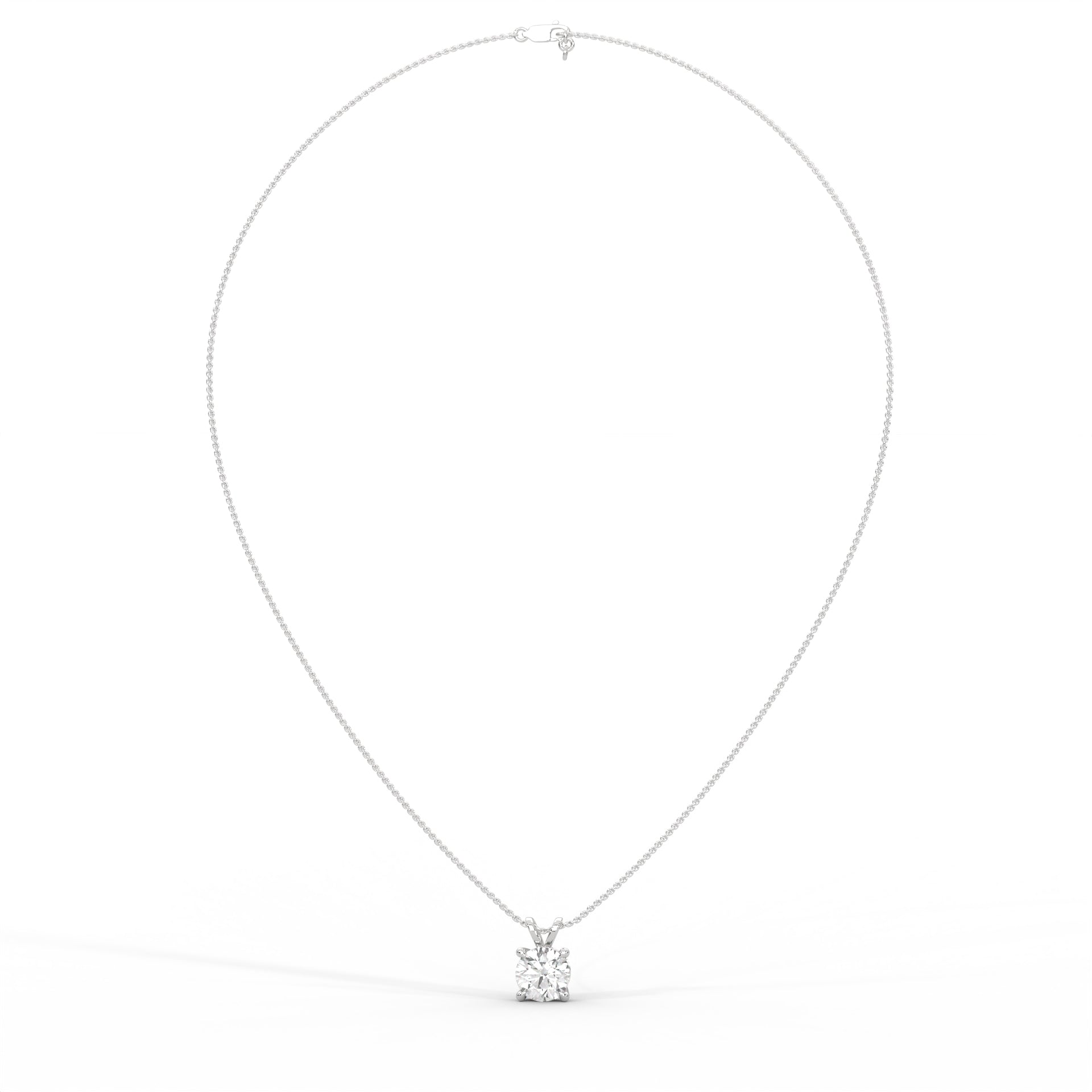 Round Brilliant Pendant Platinum