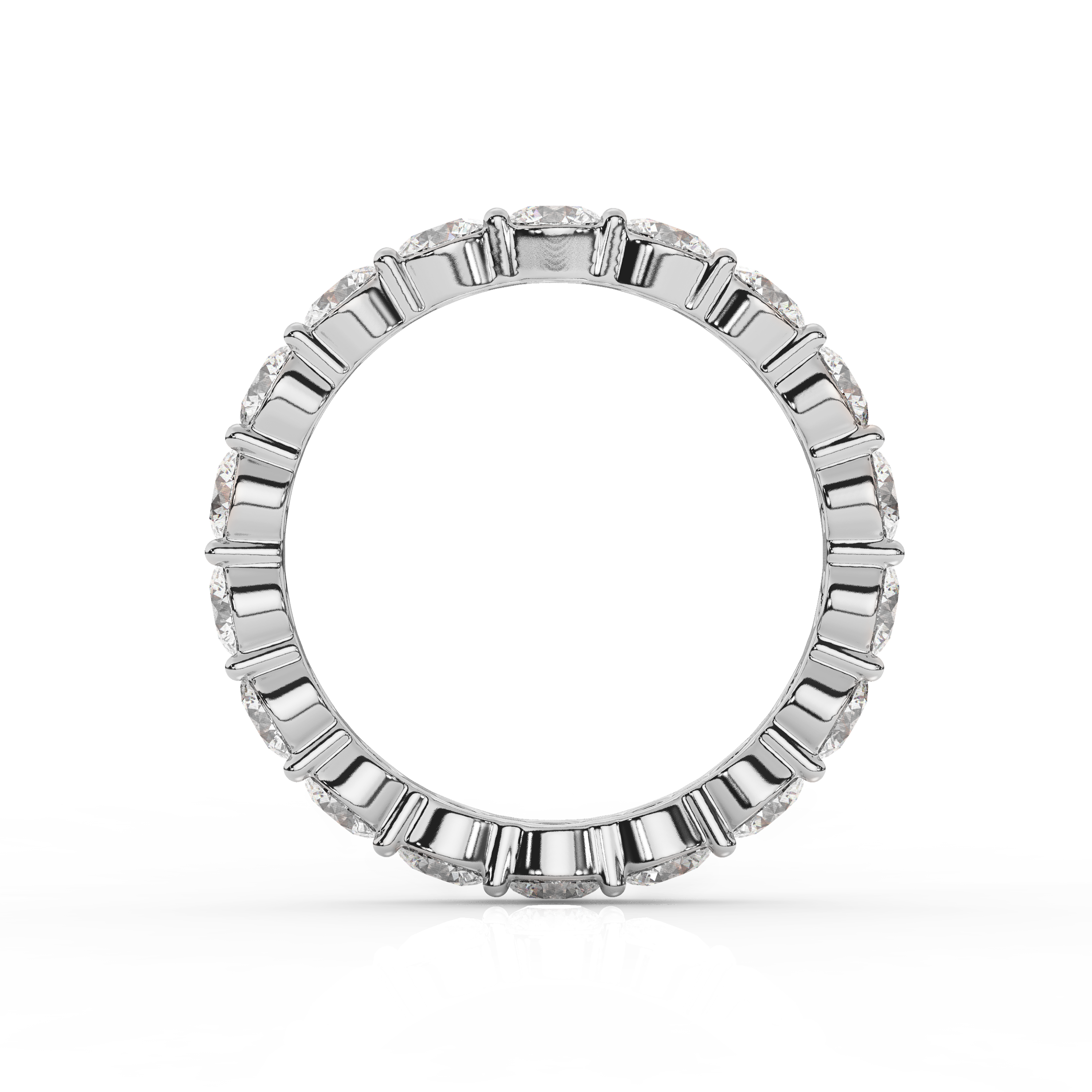 Round Diamond Eternity Band White Gold