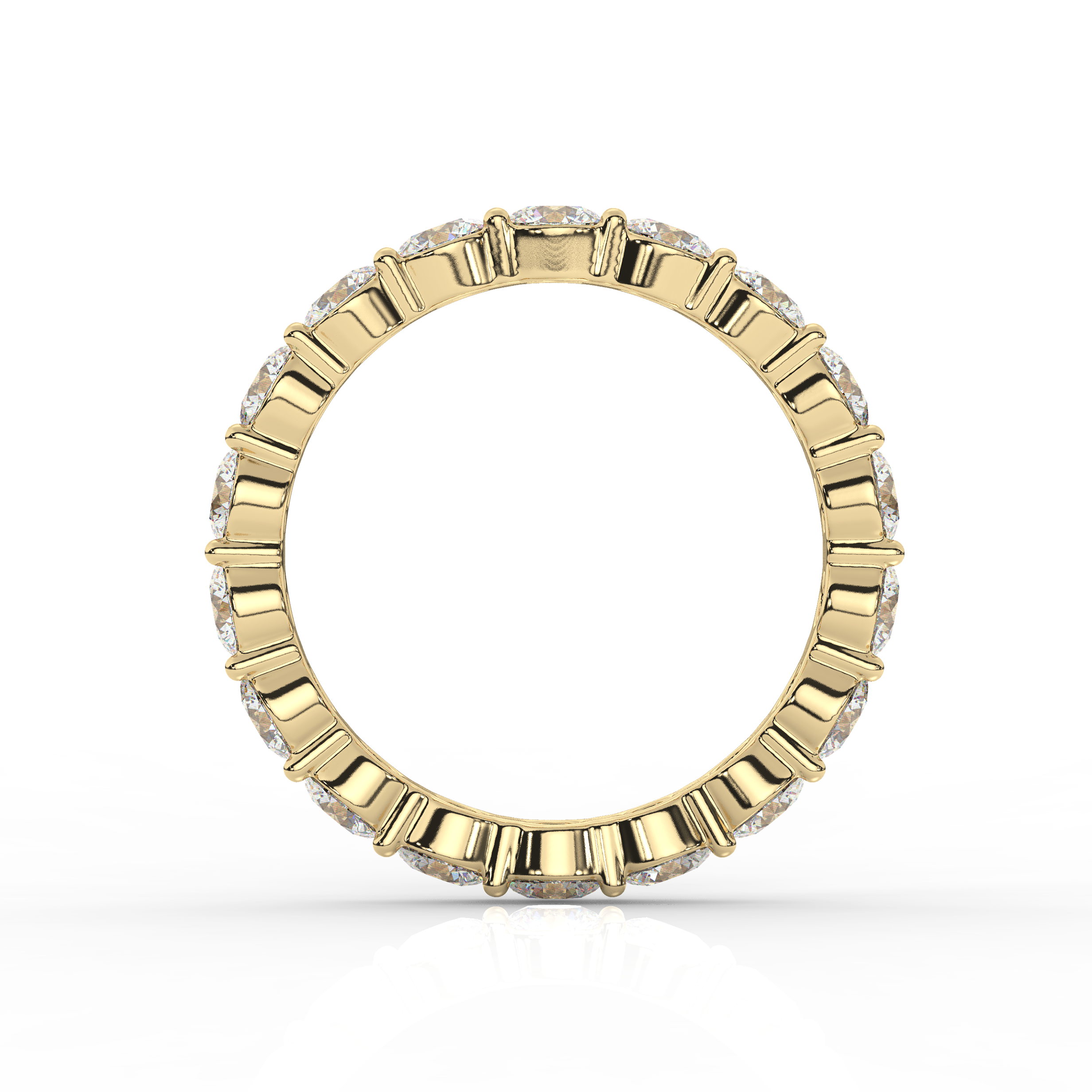 Round Diamond Eternity Band Yellow Gold