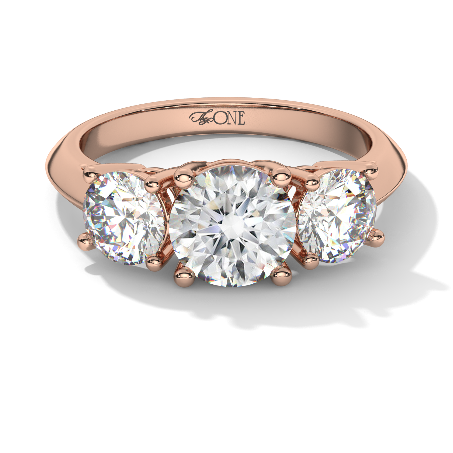 Round Trilogy Ring Rose Gold