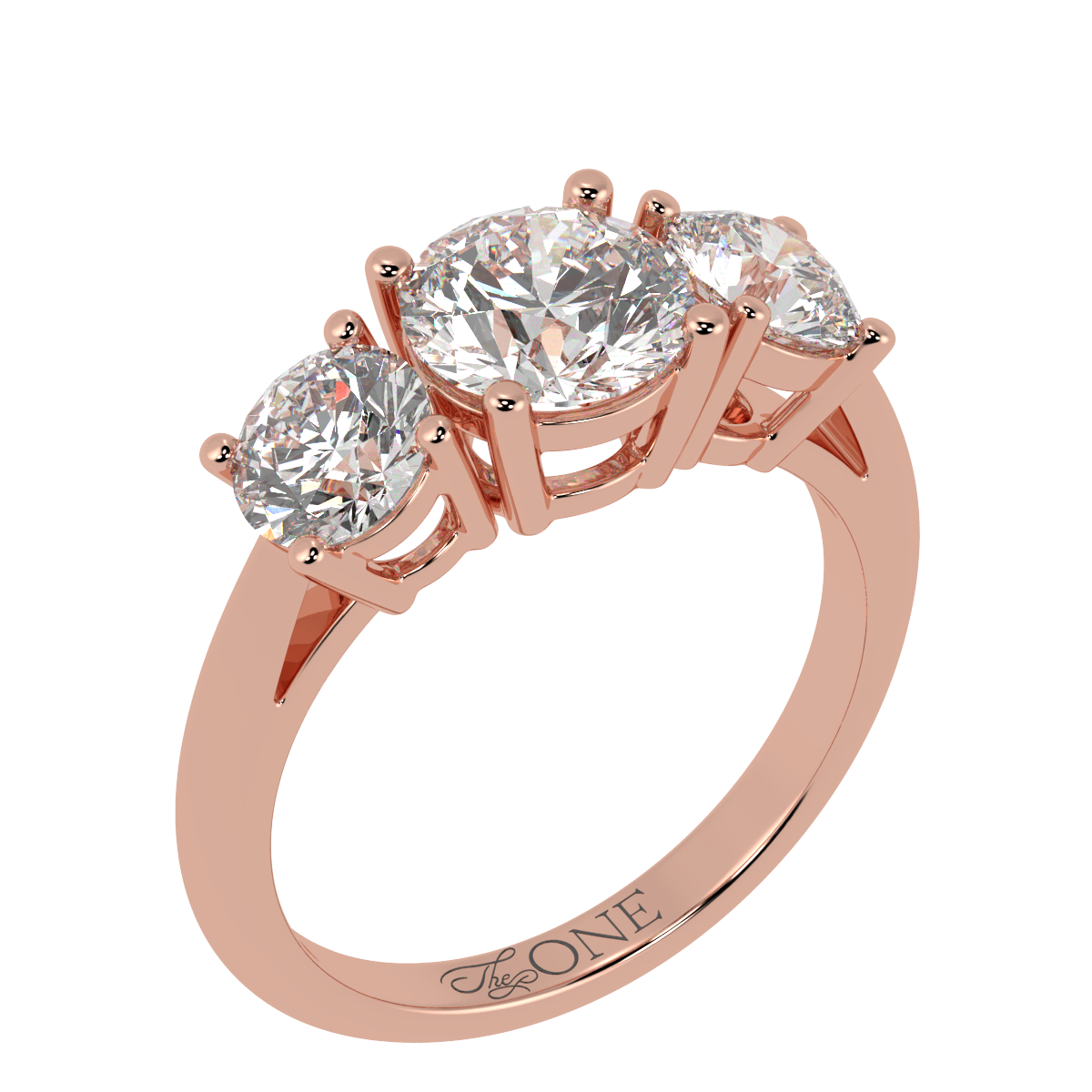 Round Trilogy Ring Rose Gold
