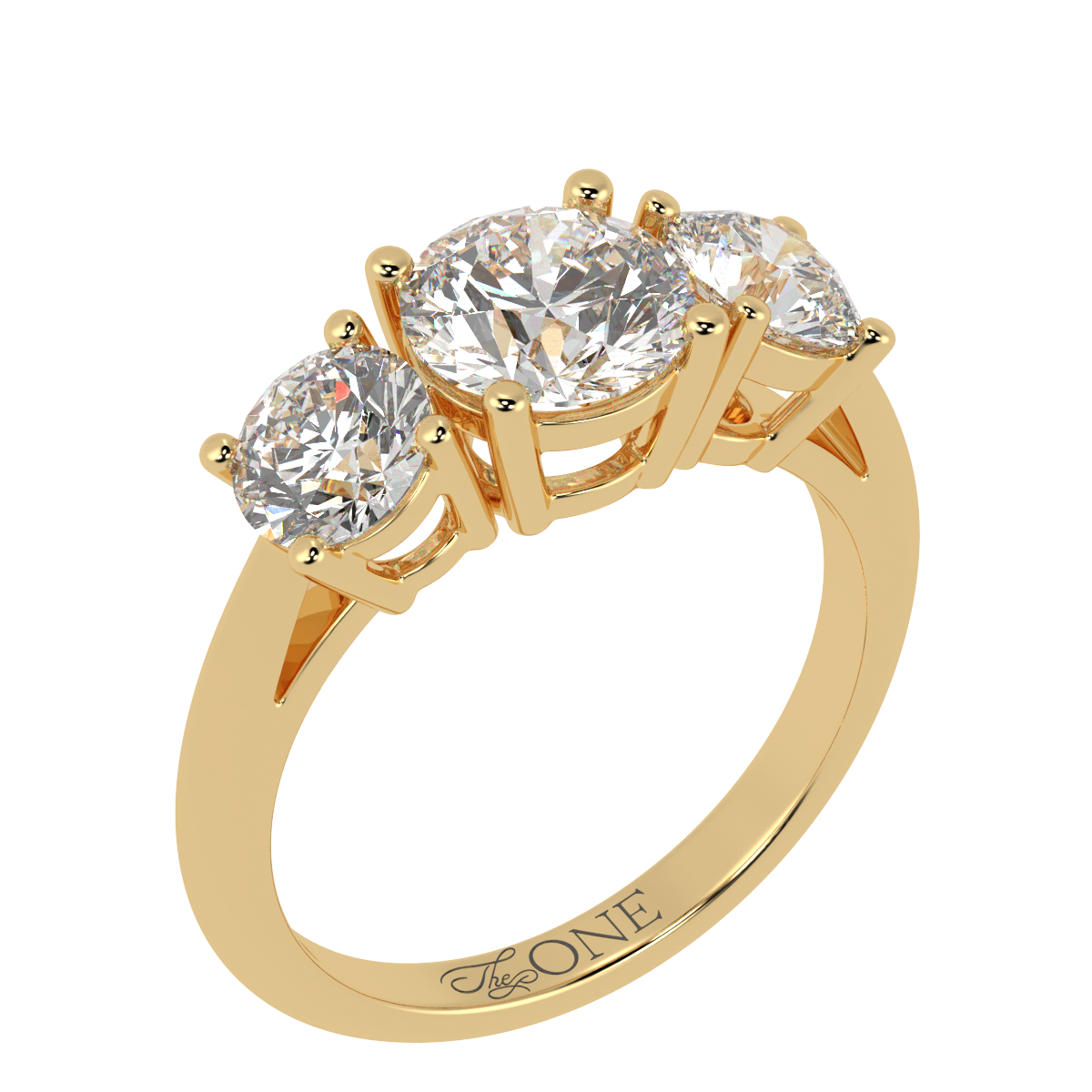 Round Trilogy Ring Yellow Gold