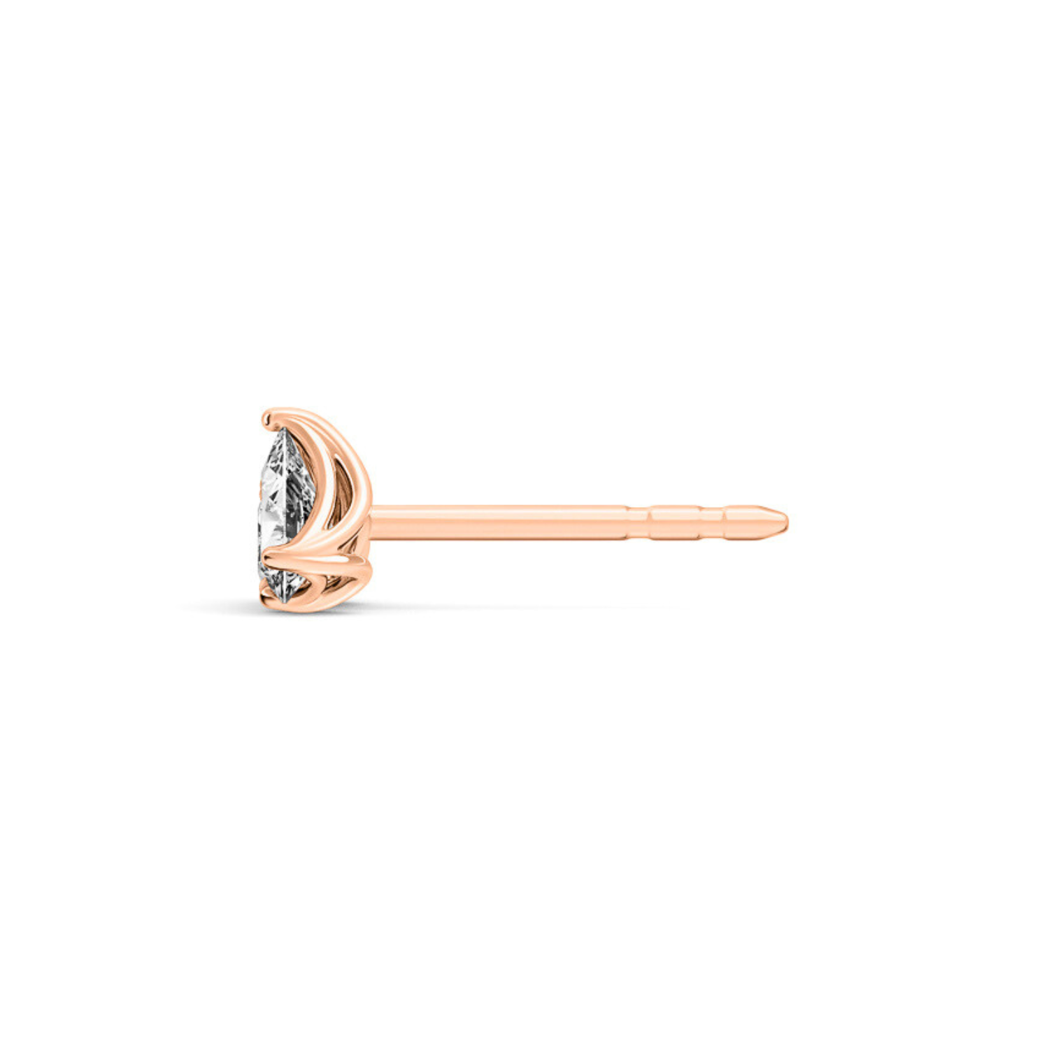 Toi et Moi Diamond Stud Earrings Rose Gold