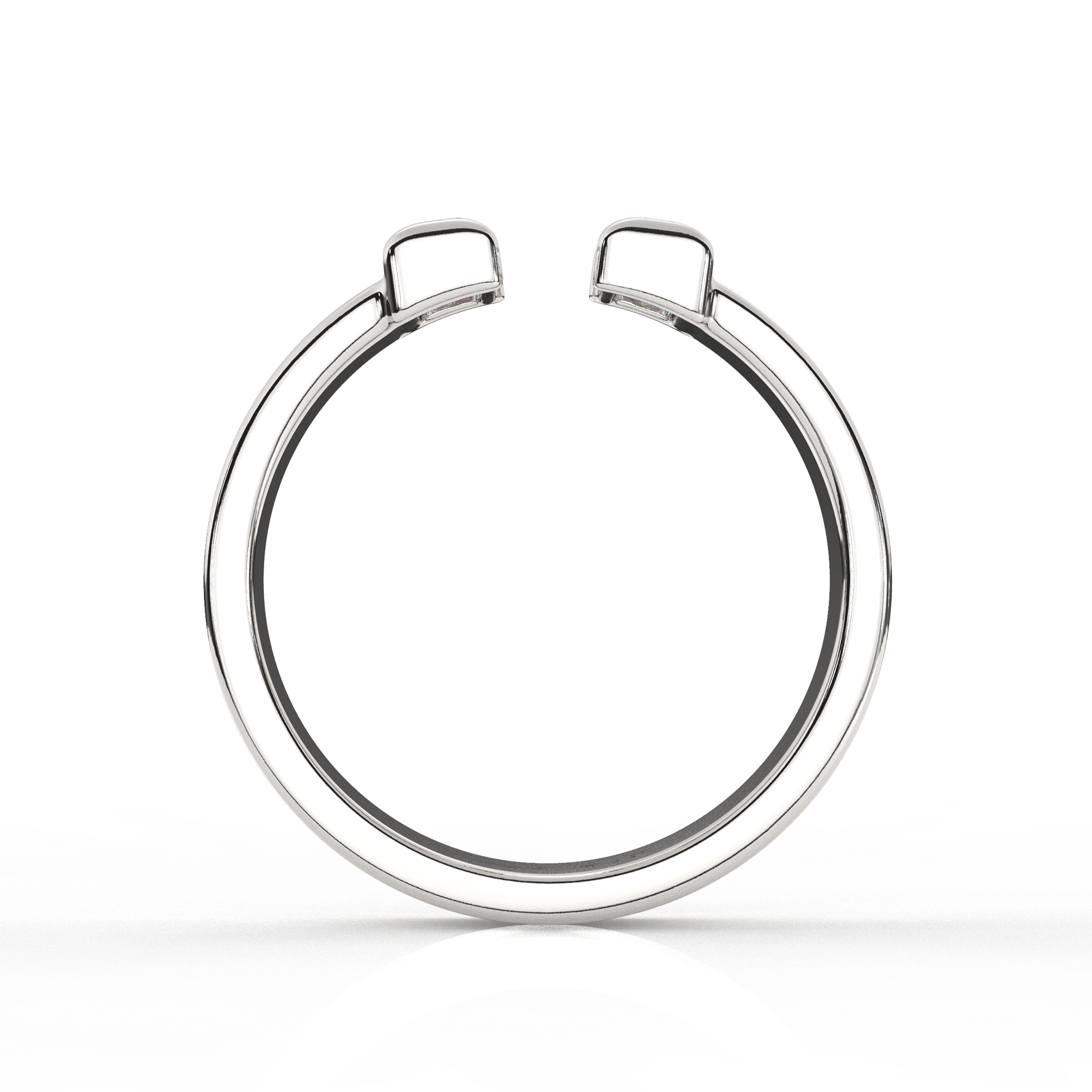 Twin Baguette Band Platinum