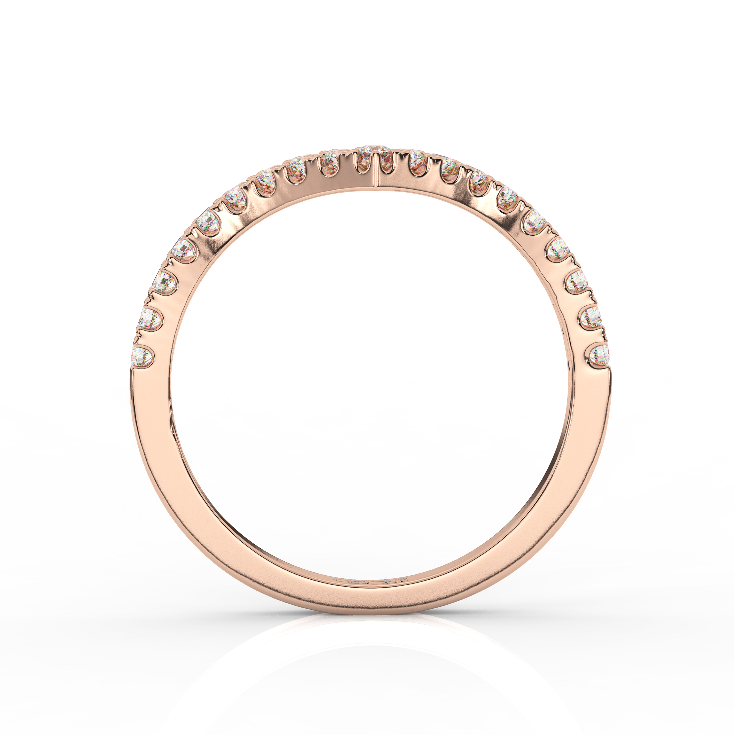 V-Style Diamond Band Rose Gold