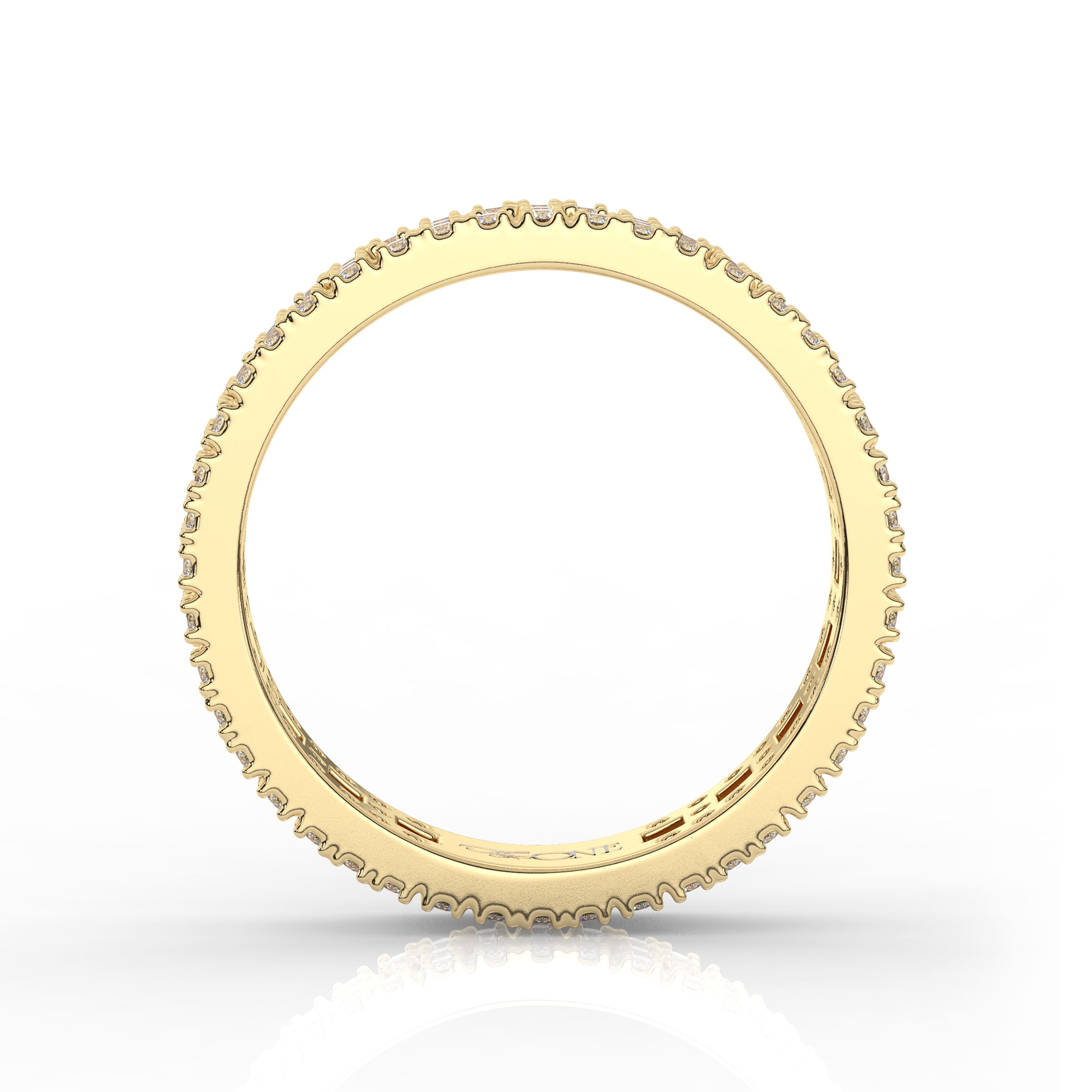 Wide T-Shaped Diamond Pavé Ring