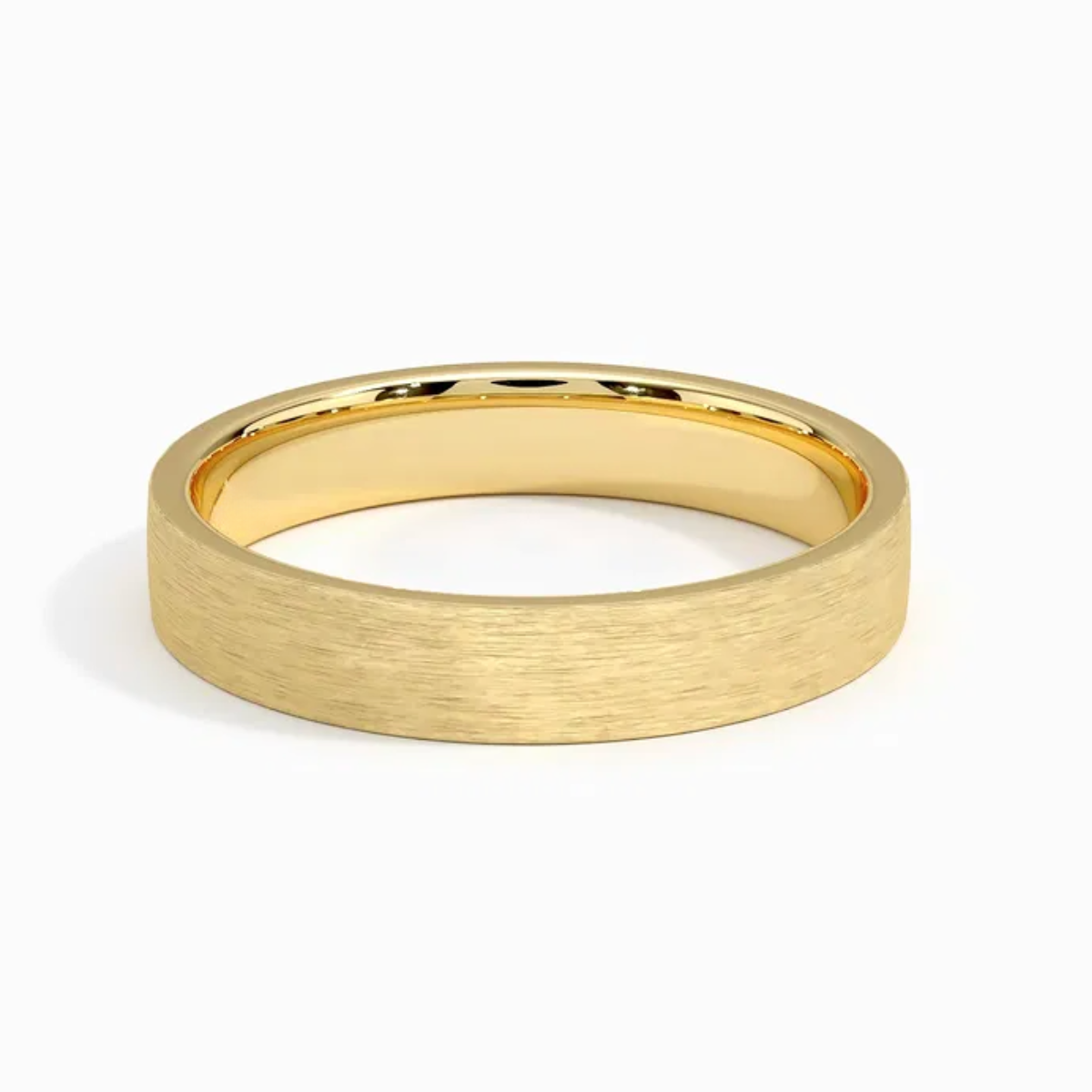 Men's 4mm Brushed Matte Cigar Wedding Band