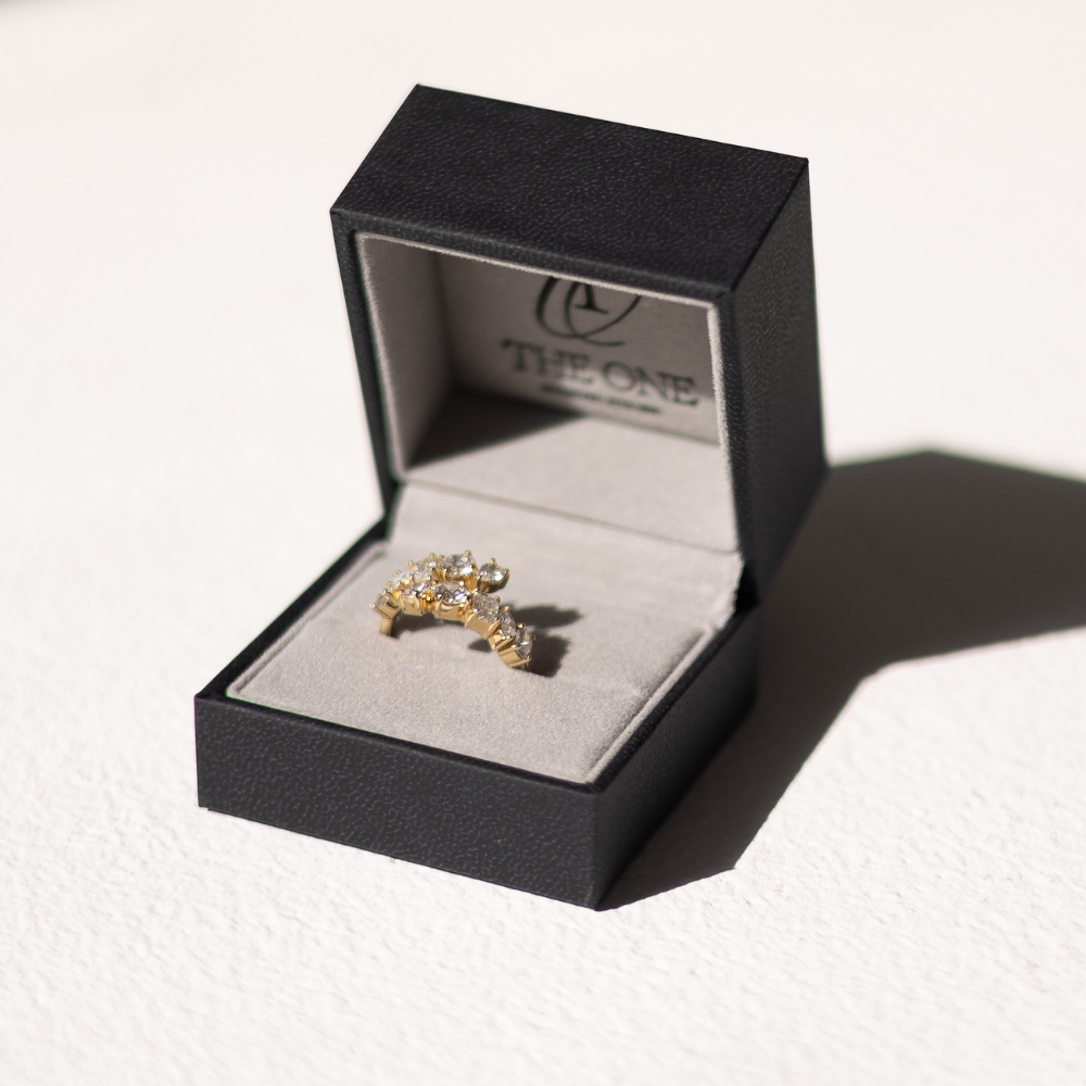 Custom Multi-Stone Diamond Wrap Ring