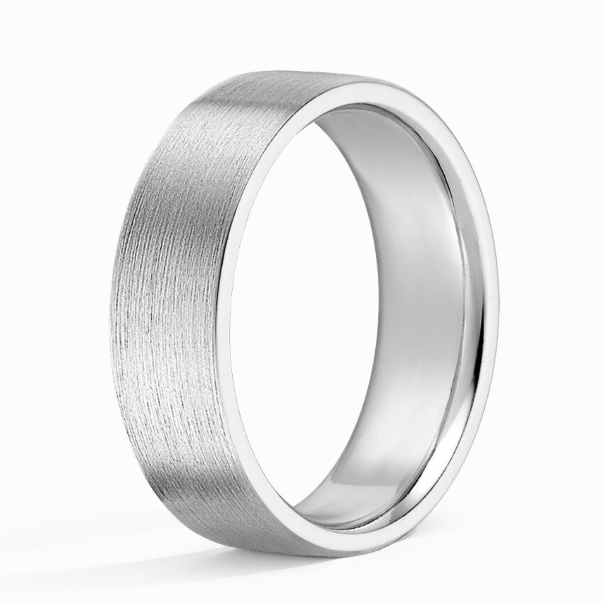 Men's 7mm Brushed Matte Cigar Wedding Band
