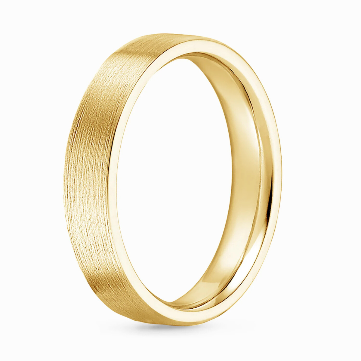 Men's 7mm Brushed Matte Cigar Wedding Band