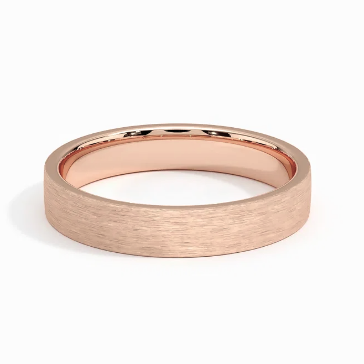 Men's 7mm Brushed Matte Cigar Wedding Band