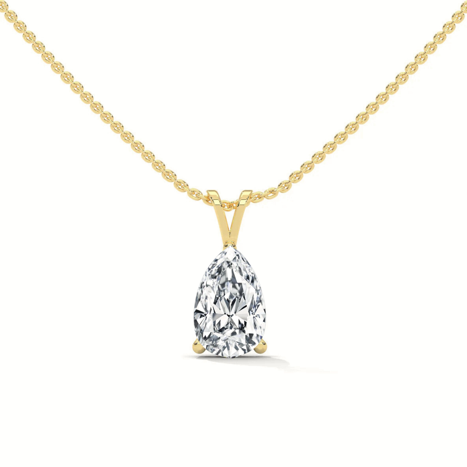 Classic Pear Pendant Yellow Gold