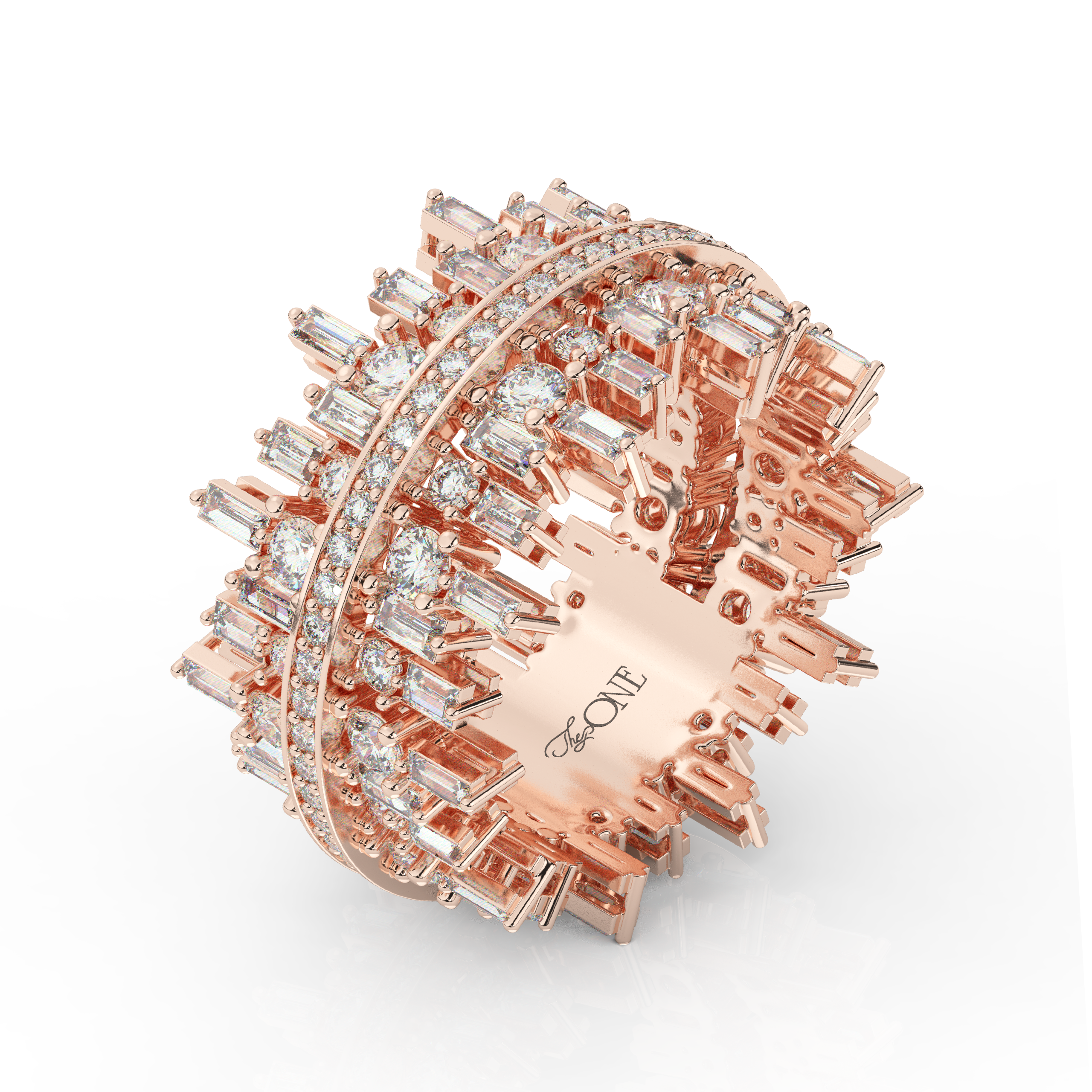 Crown Style Dress Ring Rose Gold