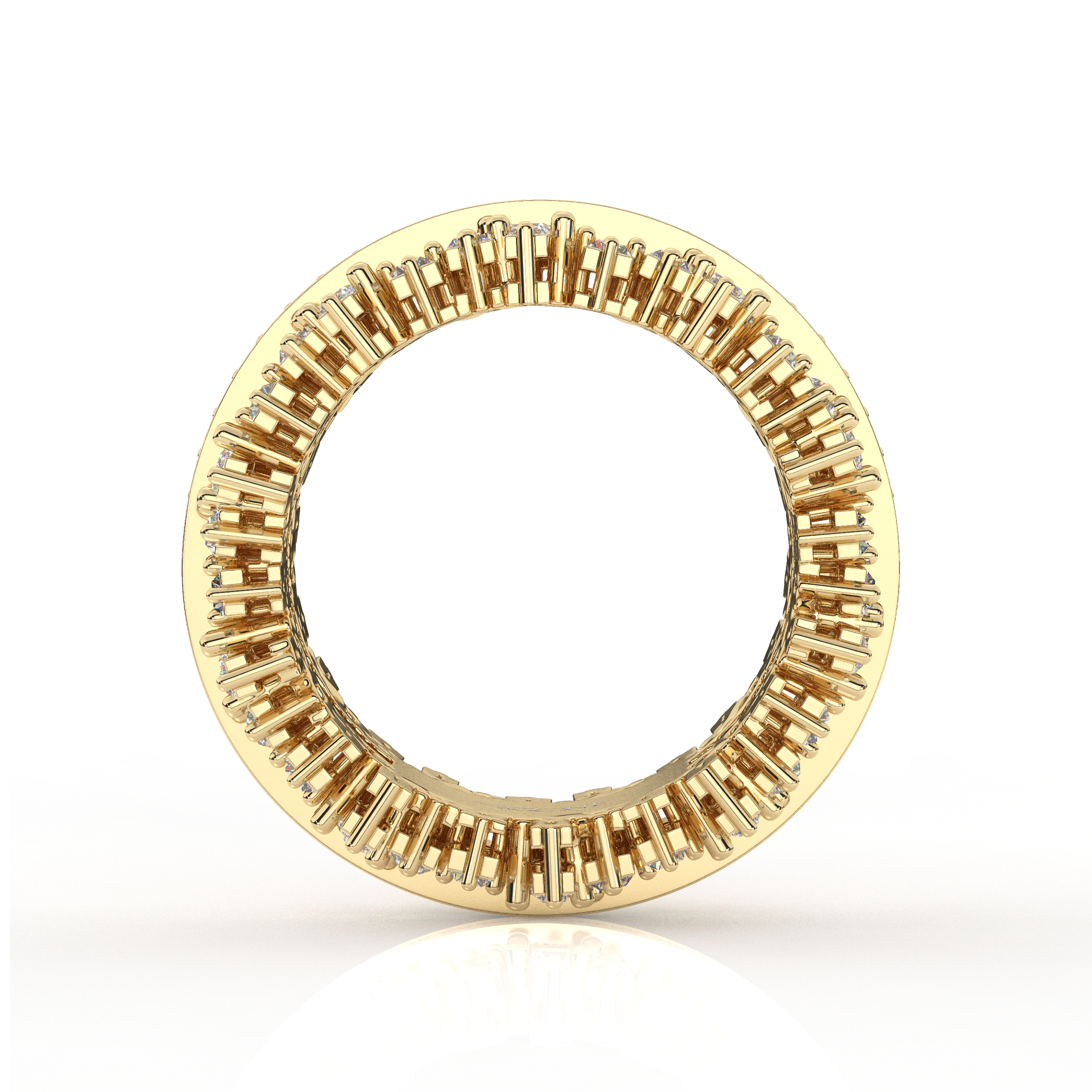Crown Style Dress Ring Yellow Gold