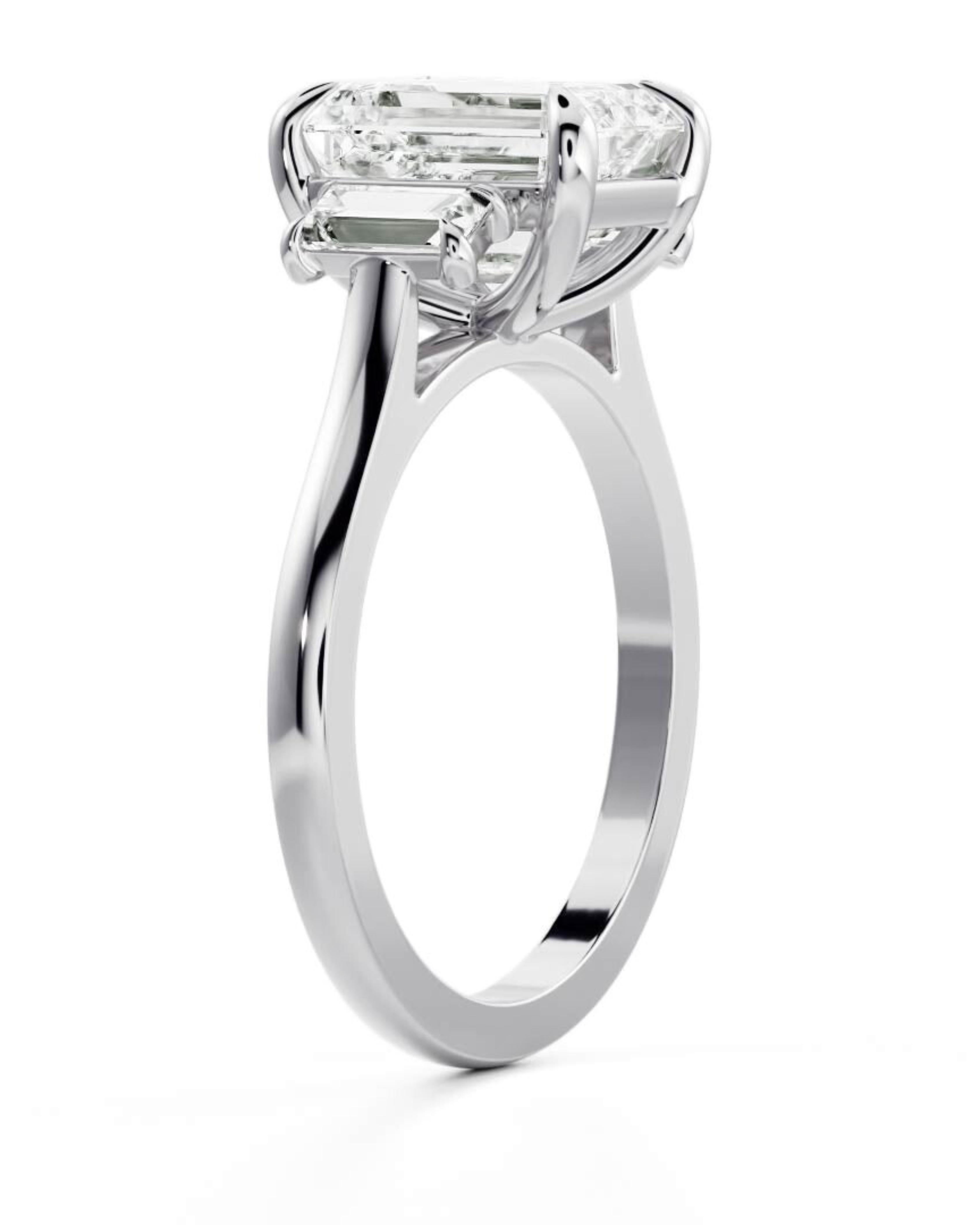 Emerald Diamond Trilogy White Gold