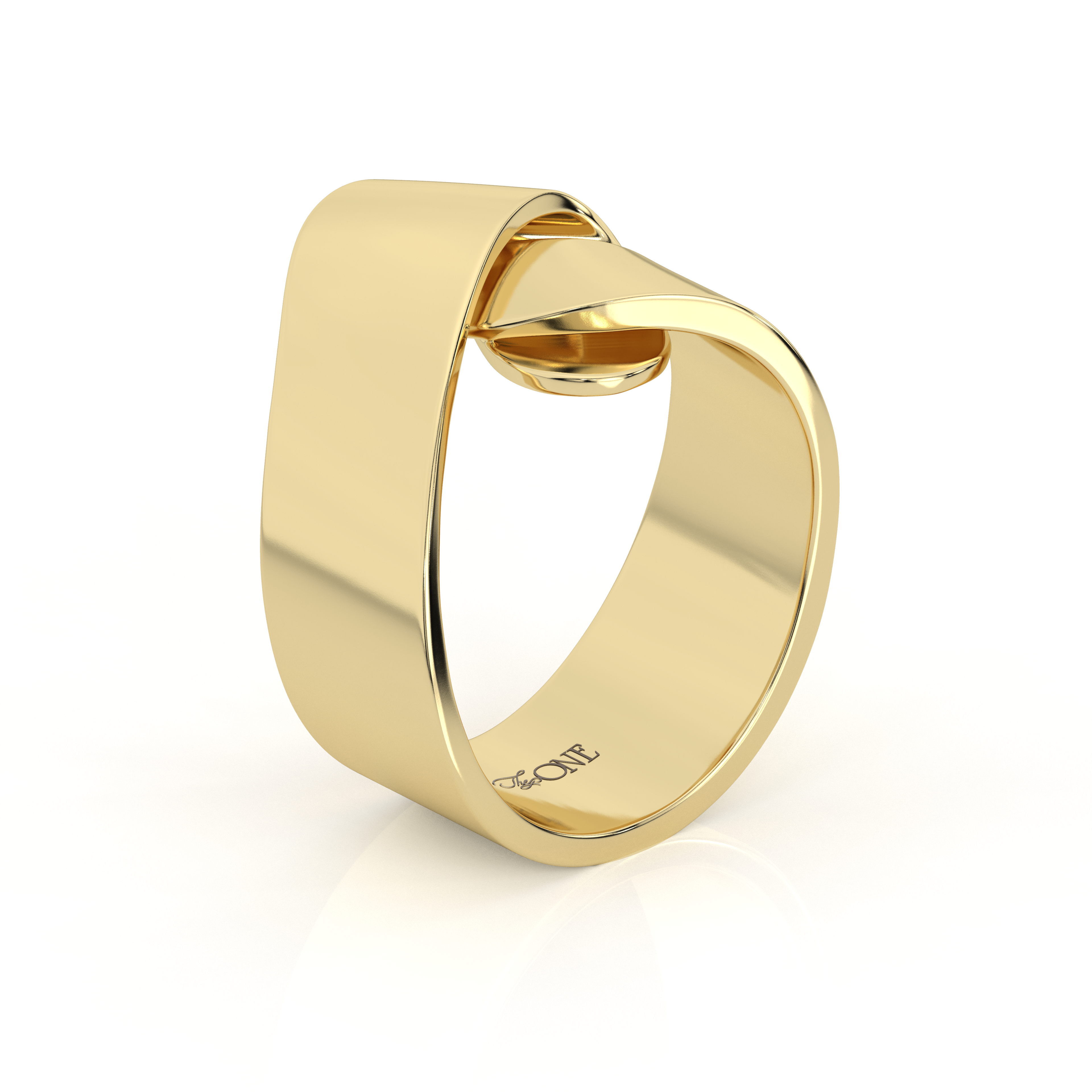 The One Diamonds Statement Ring Yellow Gold