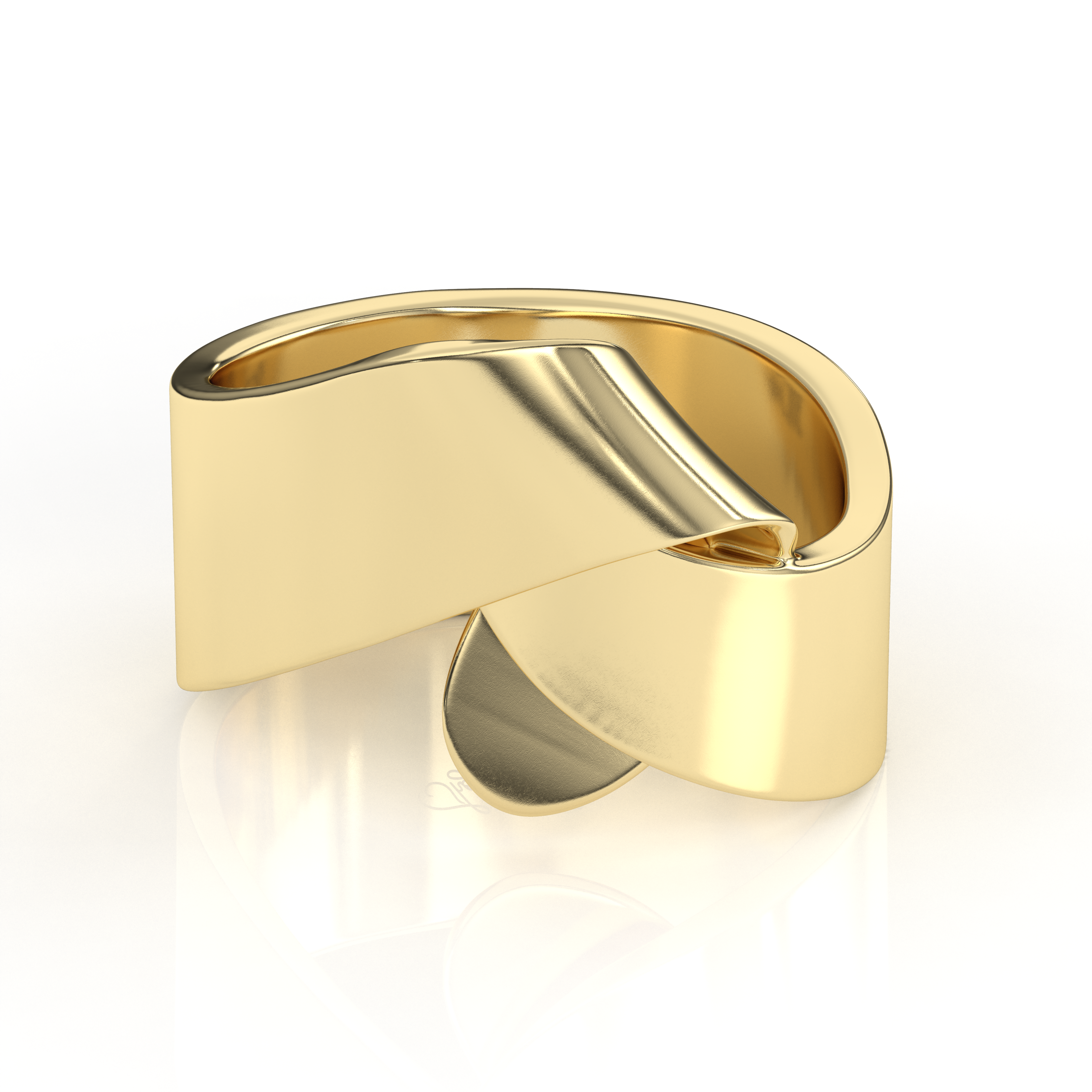 The One Diamonds Statement Ring Yellow Gold