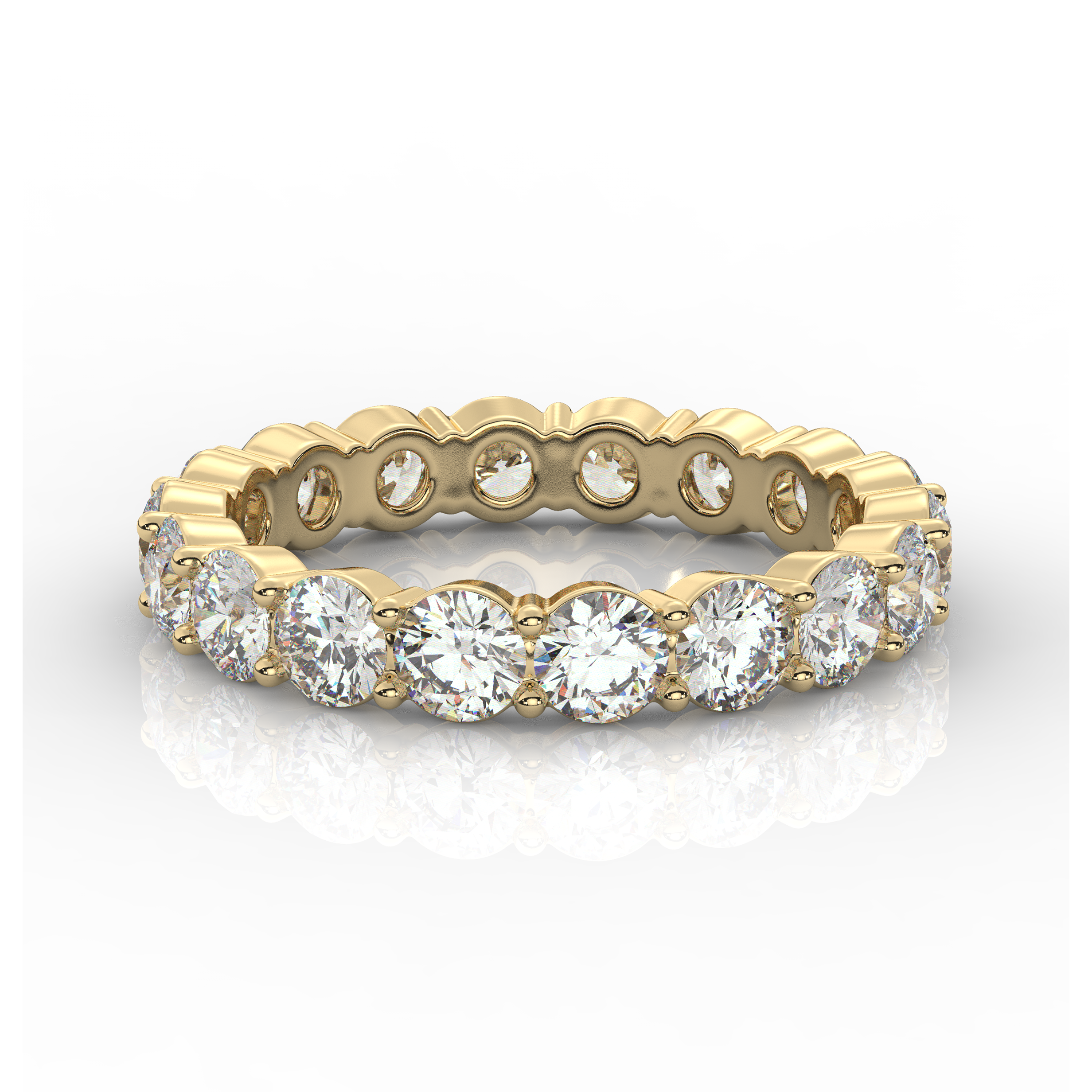 Round Diamond Eternity Band Yellow Gold