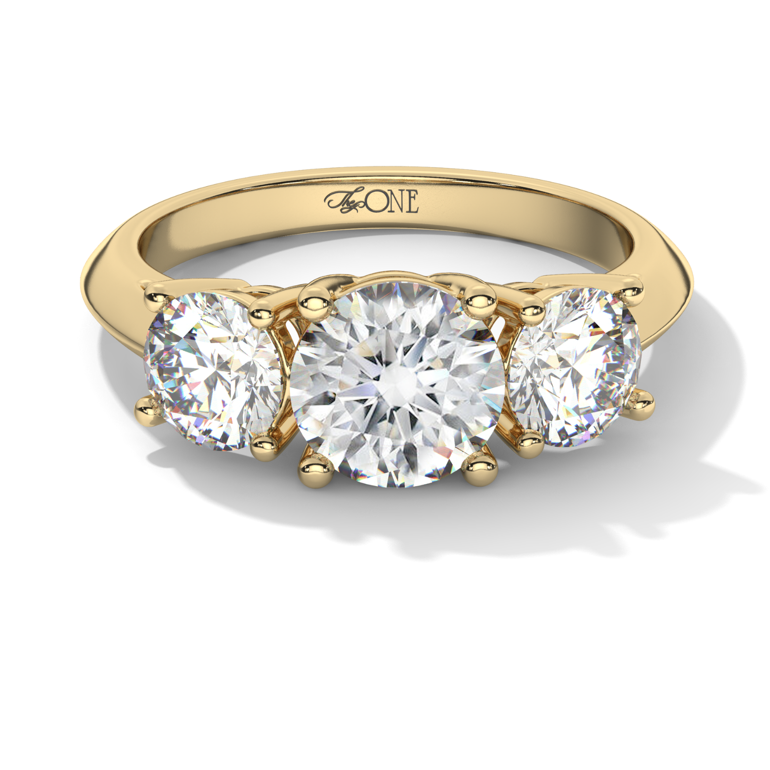 Round Trilogy Ring Yellow Gold
